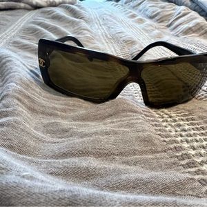 Chanel sunglasses. Original case, original owner. Black on black.